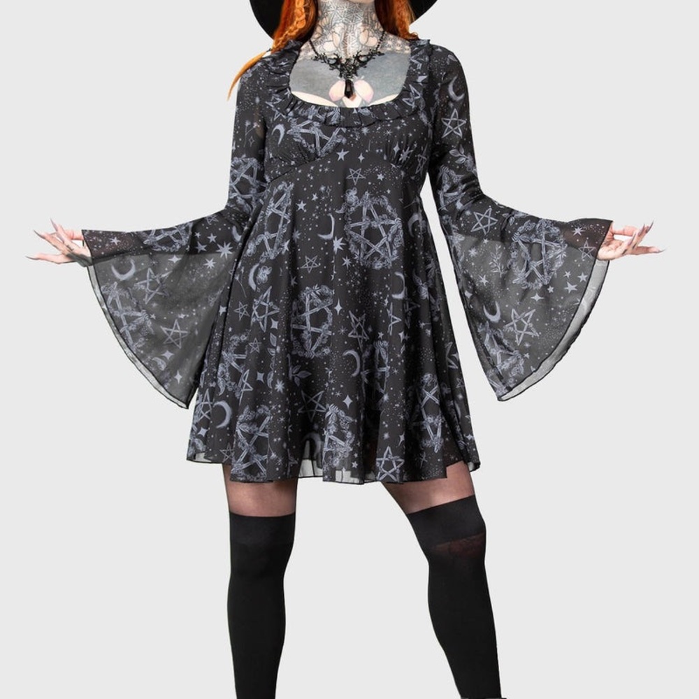 KILLSTAR Astral Willow Dress Black